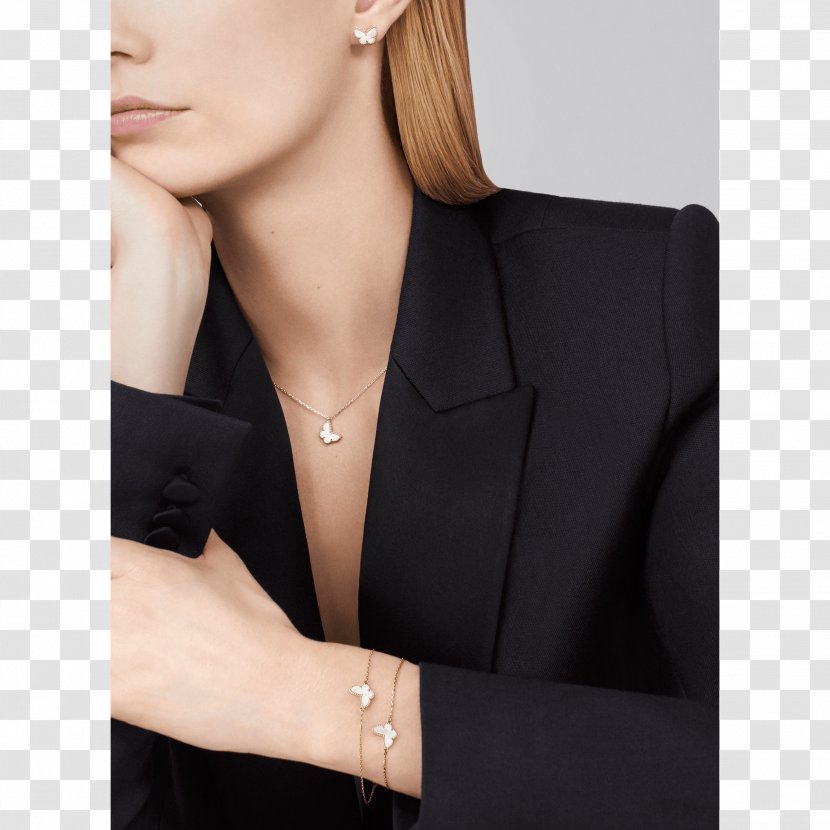 Earring Alhambra Van Cleef & Arpels Bracelet Necklace - White - Poetic Charm Transparent PNG