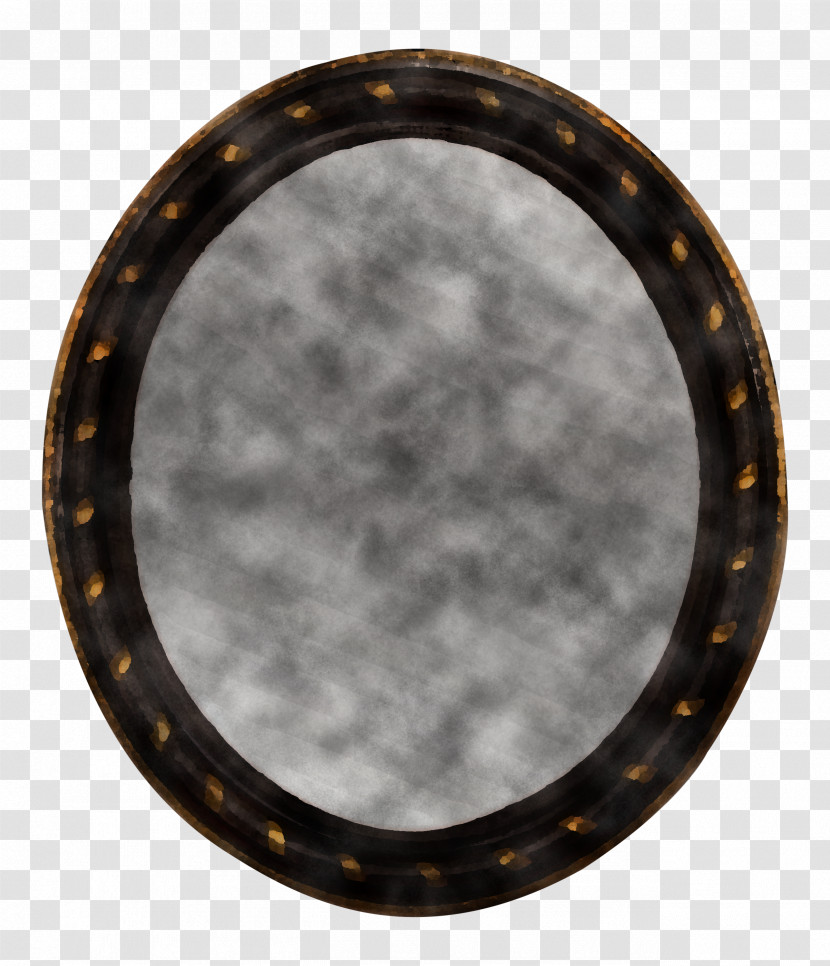 Brown Mirror Rim Circle Metal Transparent PNG