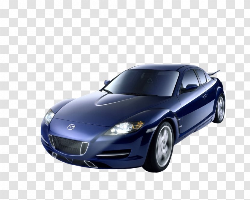 2004 Mazda RX-8 Car RX-7 RX-3 - Blue Roadster Transparent PNG