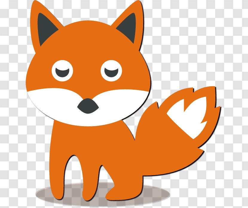 Fox Orange - Vector Cartoon Stickers Transparent PNG