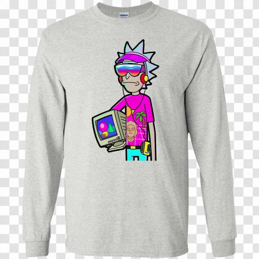 T-shirt Rick Sanchez Hoodie Sweater - Heart - And Morty Vaporwave Transparent PNG