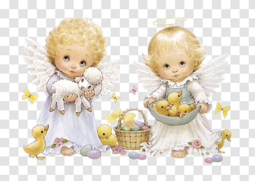 Easter Angel Infant Cherub Clip Art - Yellow Transparent PNG