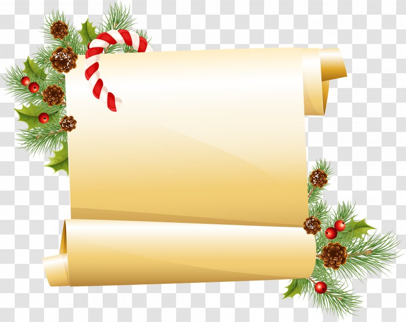 Paper Borders And Frames Scroll Christmas Clip Art Transparent PNG