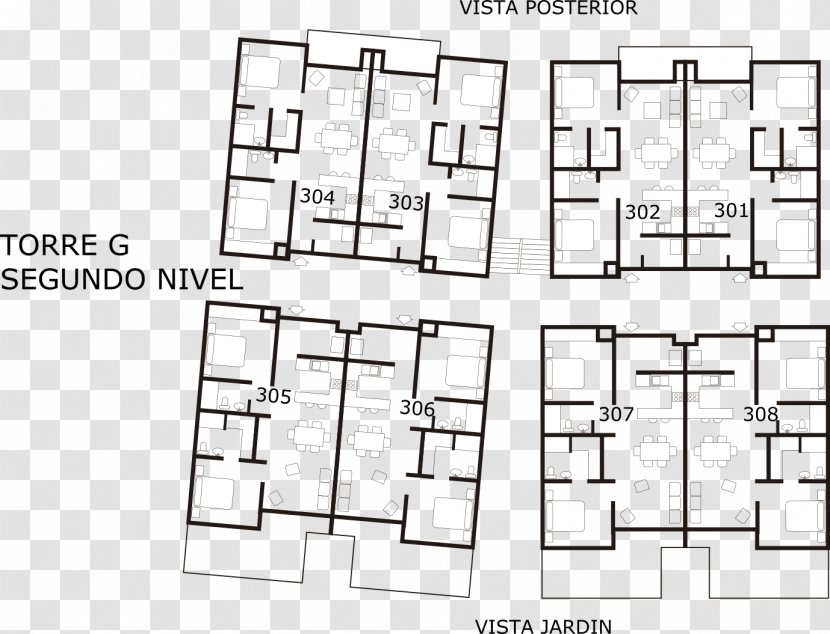 Floor Plan Technical Drawing - Schematic - Line Transparent PNG