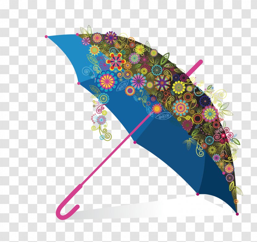 Euclidean Vector Adobe Illustrator Icon - Purple - Floral Umbrella Transparent PNG