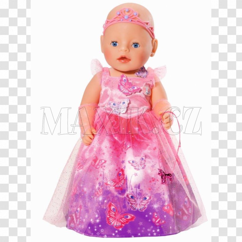 Doll Clothing Baby Born Interactive Dress Zapf Creation - Peach Transparent PNG