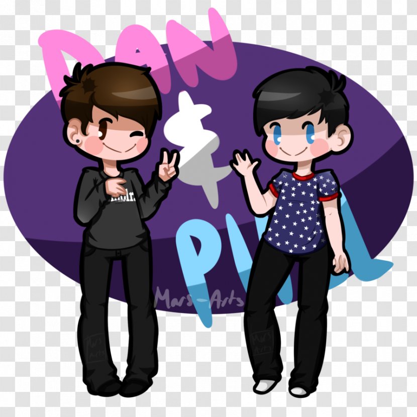 Fan Art Dan And Phil Go Outside DeviantArt - Cartoon - Raffle Transparent PNG