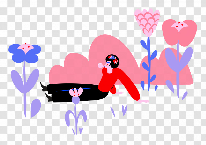 Alone Time Park Flower Transparent PNG