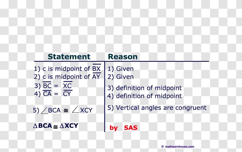 Congruence Angle Mathematical Proof Theorem Geometry - Diagram Transparent PNG