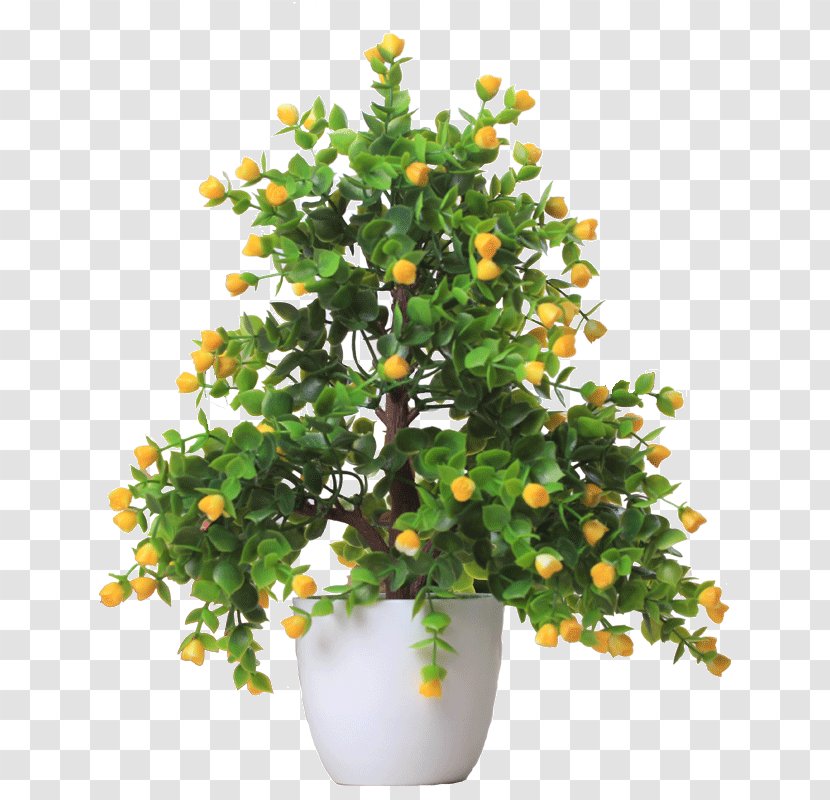 Christmas Day Tree Flowerpot Artificial Flower Ornament - Wholesale Greenery Transparent PNG