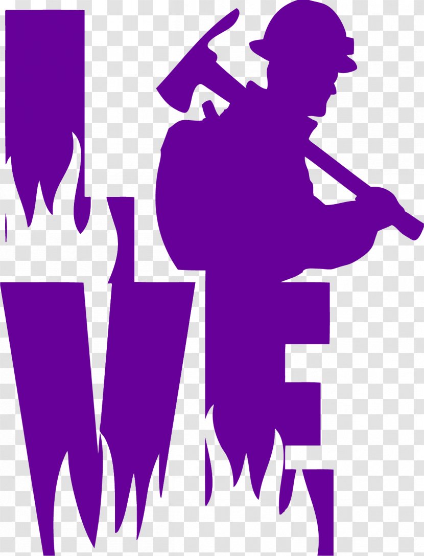 Firefighter Wildfire Suppression Firefighting Clip Art - Purple Transparent PNG