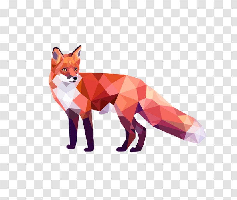 Red Fox Geometry Geometric Mean - Drawing Transparent PNG