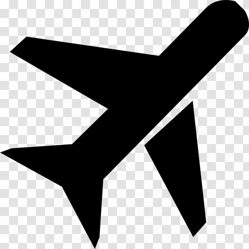 Airplane Aircraft - Black And White Transparent PNG