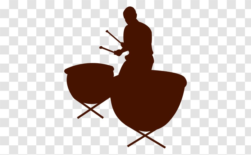 Silhouette Musician Timpani Clip Art - Watercolor Transparent PNG