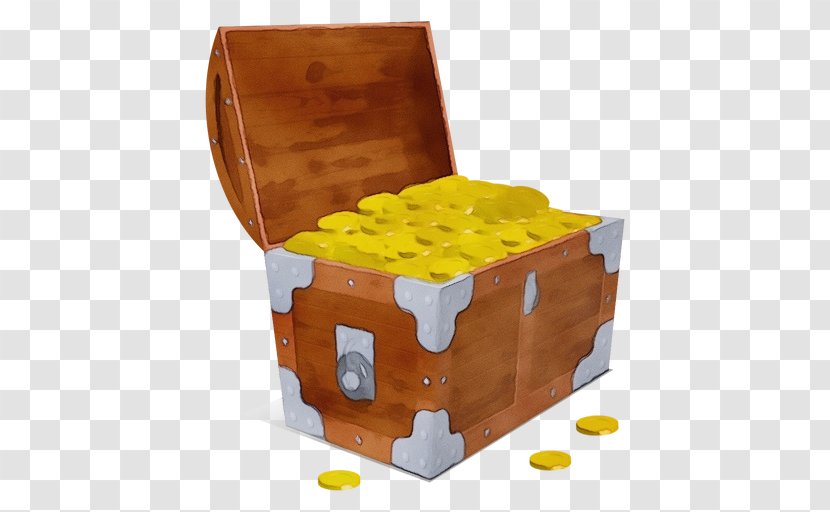 Yellow Treasure Lego Food - Watercolor Transparent PNG