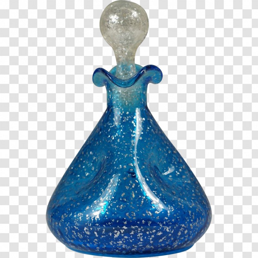 Glass Bottle Cobalt Blue Turquoise Vase Artifact - PARFUME Transparent PNG