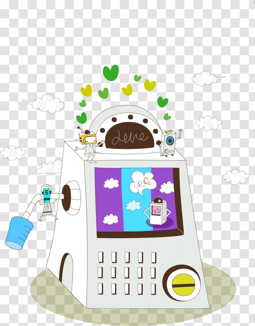 Cartoon Visual Arts Illustration - Technology - Vector Painted Phone Transparent PNG