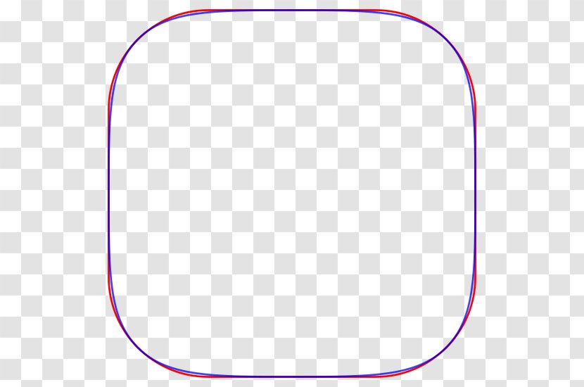 Square Rectangle Squircle Curve Clip Art - Superellipse - Curved Rectangles Cliparts Transparent PNG