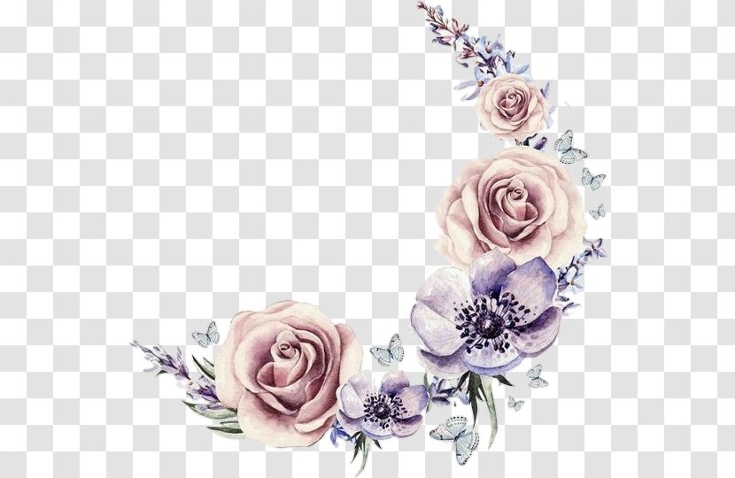 Watercolor Painting Flower Cartoon Clip Art - Hair Accessory Transparent PNG