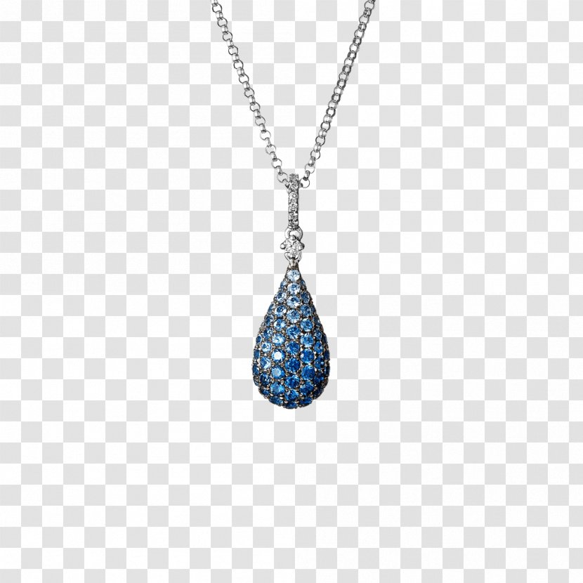 Locket Necklace Gemstone Silver Cobalt Blue Transparent PNG