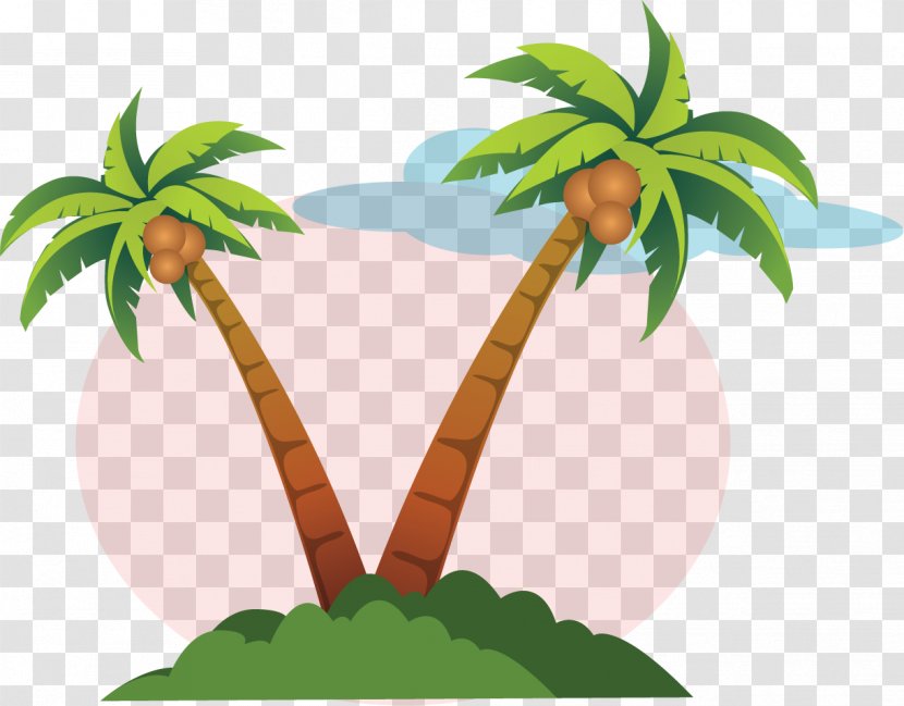 Layers Clip Art - Branch - Coconut Tree Transparent PNG