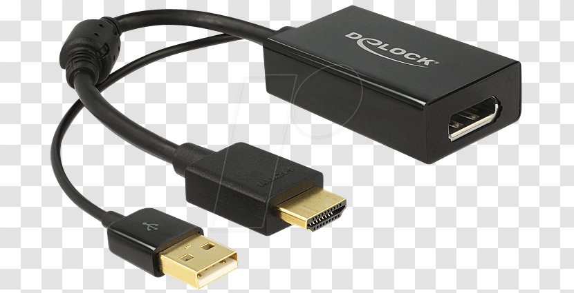 HDMI USB DisplayPort VGA Connector Adapter - Displayport Transparent PNG