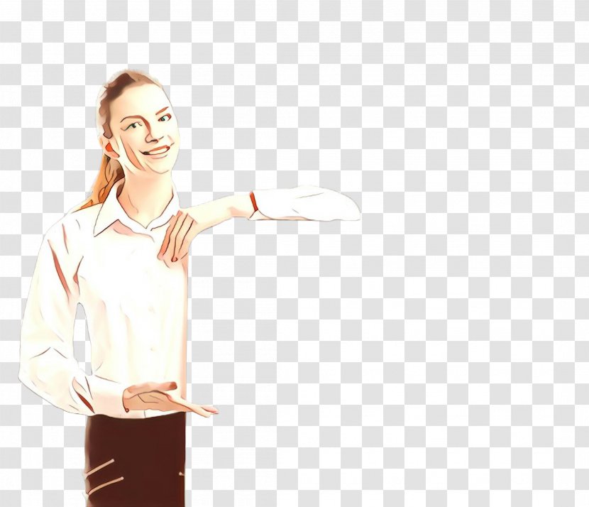 White Standing Arm Gesture Shoulder - Hand - Uniform Smile Transparent PNG