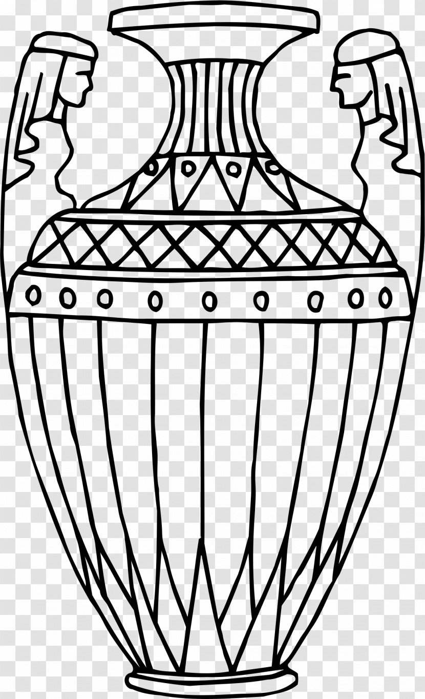Line Art Black And White Drawing Monochrome - Vase Transparent PNG
