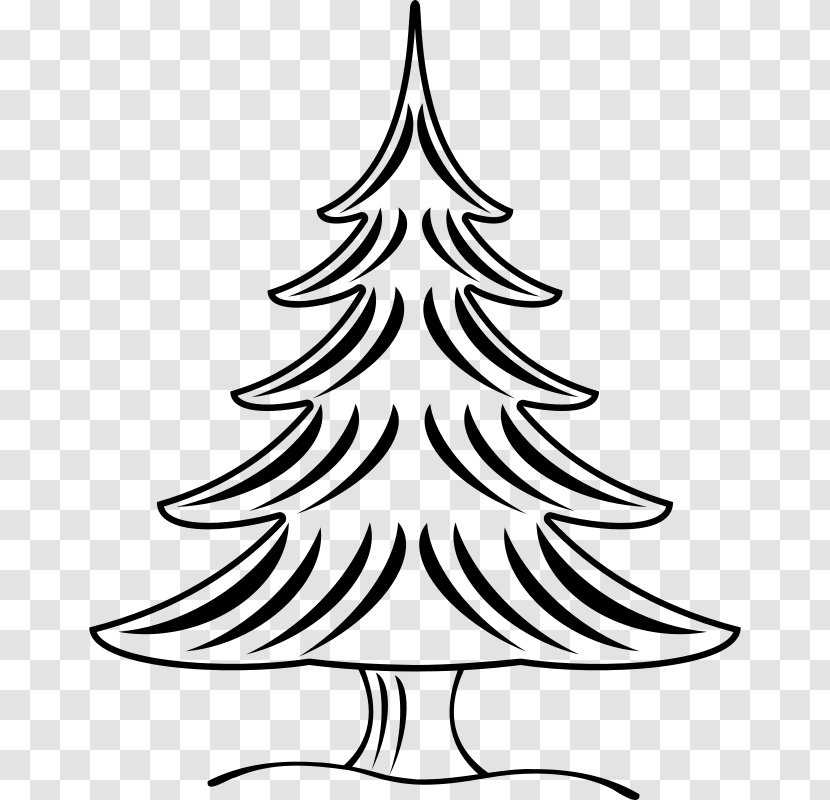Christmas Tree Line Drawing - Day - American Larch Eve Transparent PNG