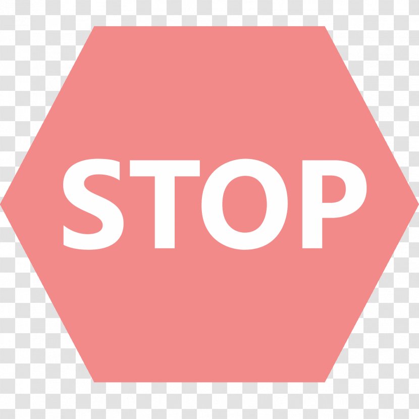 Stop Sign Traffic Clip Art - Brand - Pink Transparent PNG