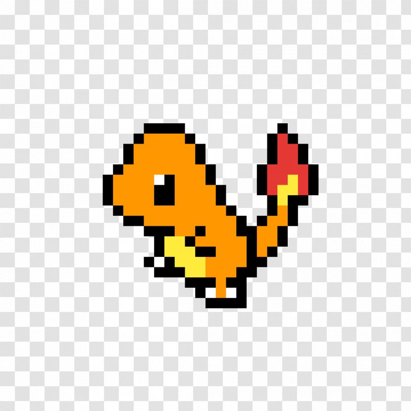 Pikachu Pixel Art Charmander - Text Transparent PNG