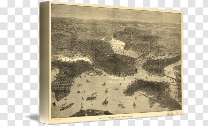 Boston Pictorial Maps Art Printmaking - Panorama - Map Transparent PNG