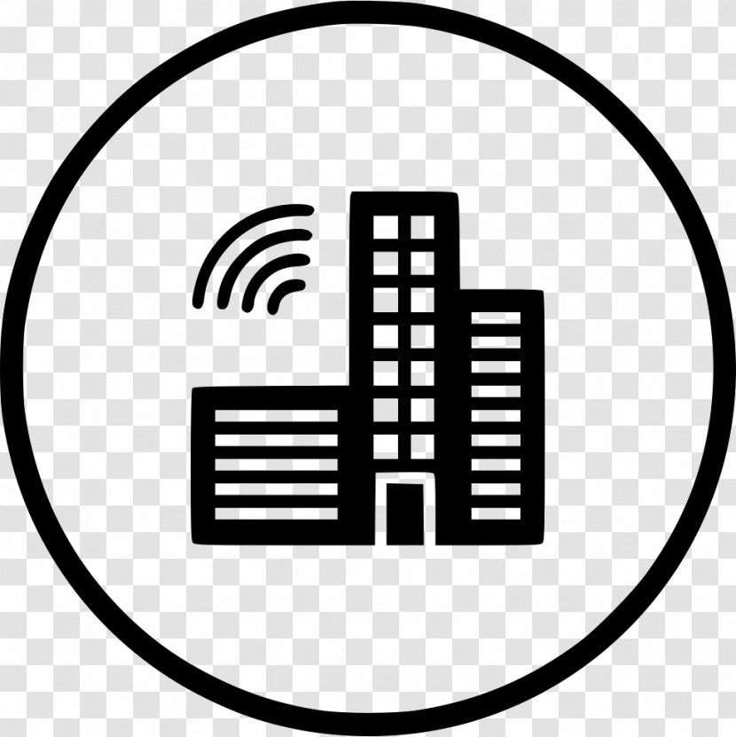 Smart City Building Internet Of Things Architectural Engineering - Black And White Transparent PNG