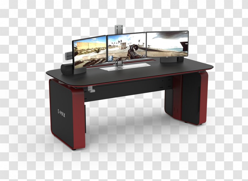 Sit-stand Desk Table Video Game Electronic Sports - Display Device Transparent PNG