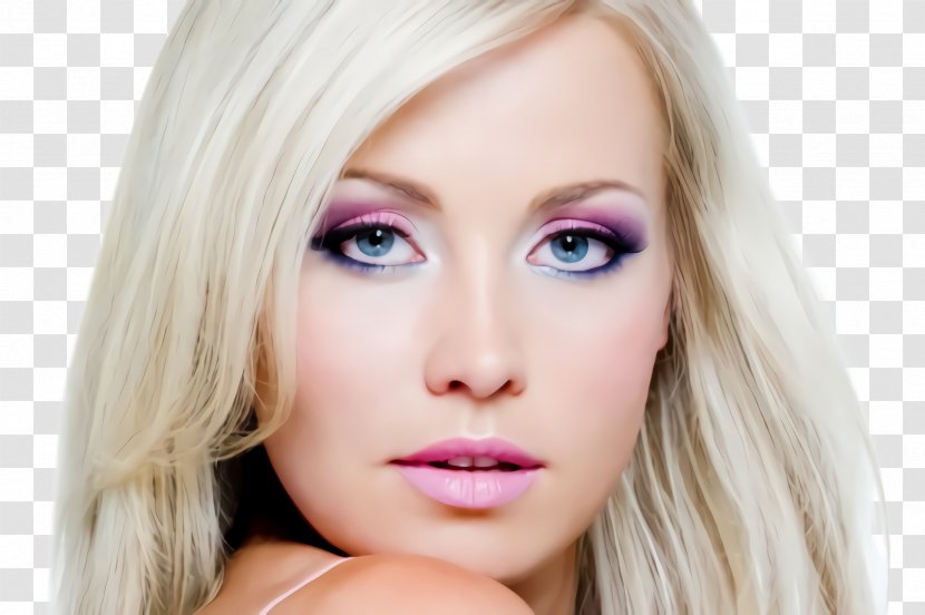 Hair Face Eyebrow Blond Skin - Hairstyle - Beauty Lip Transparent PNG