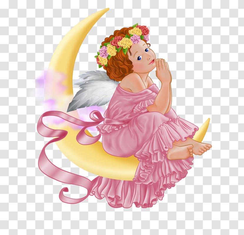 Angel Computer File - Infant - And Moon Picture Transparent PNG