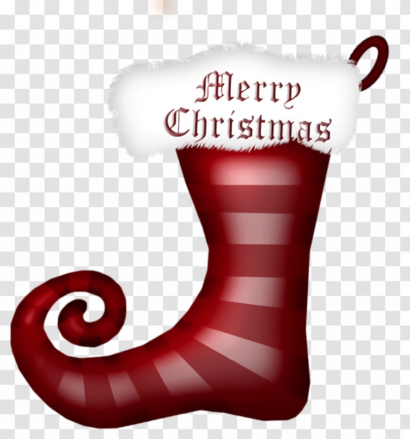 Christmas Stocking Socks - Red Transparent PNG