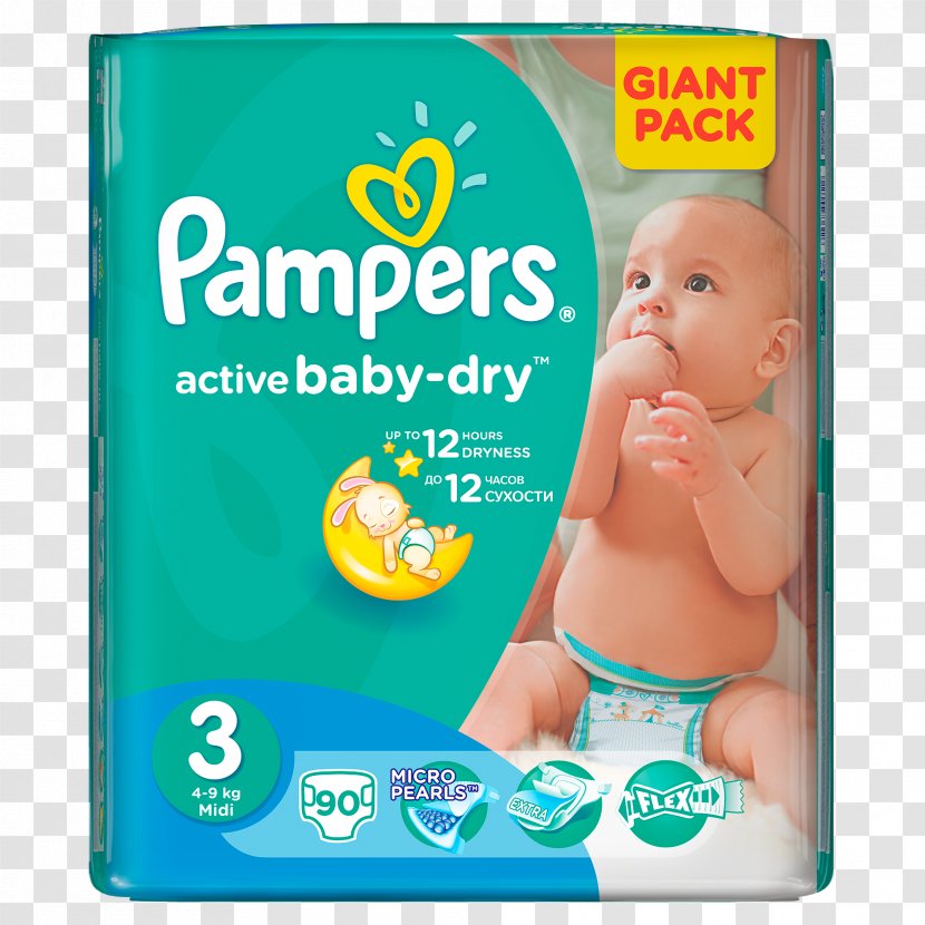 Diaper Pampers Baby-Dry Pants Infant - Disposable Transparent PNG
