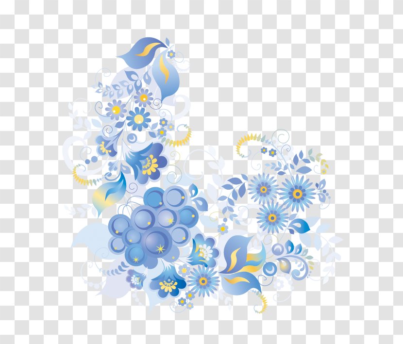 Flower - Plant - Blue Design Transparent PNG