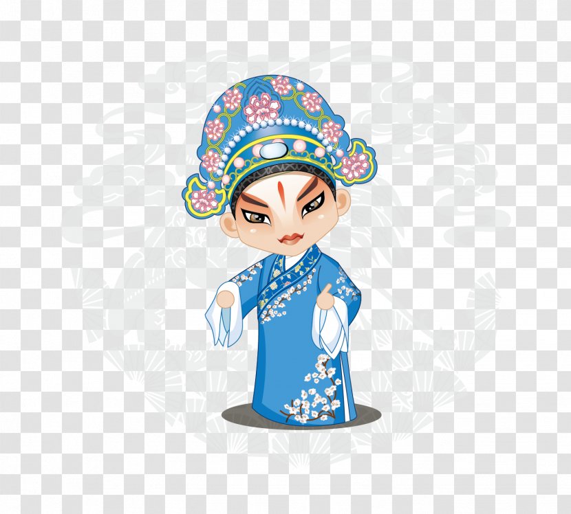 Peking Opera Character Chinese Cartoon - Hat - Characters Transparent PNG