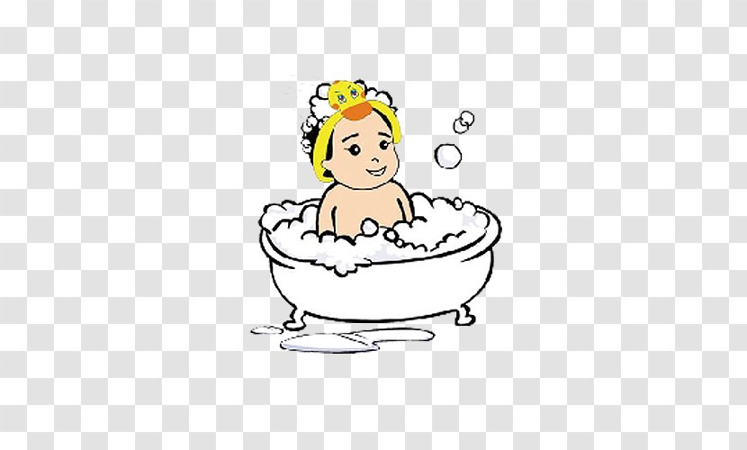 Bathing Foam Clip Art - Cartoon - Baby Bath Picture Material Transparent PNG