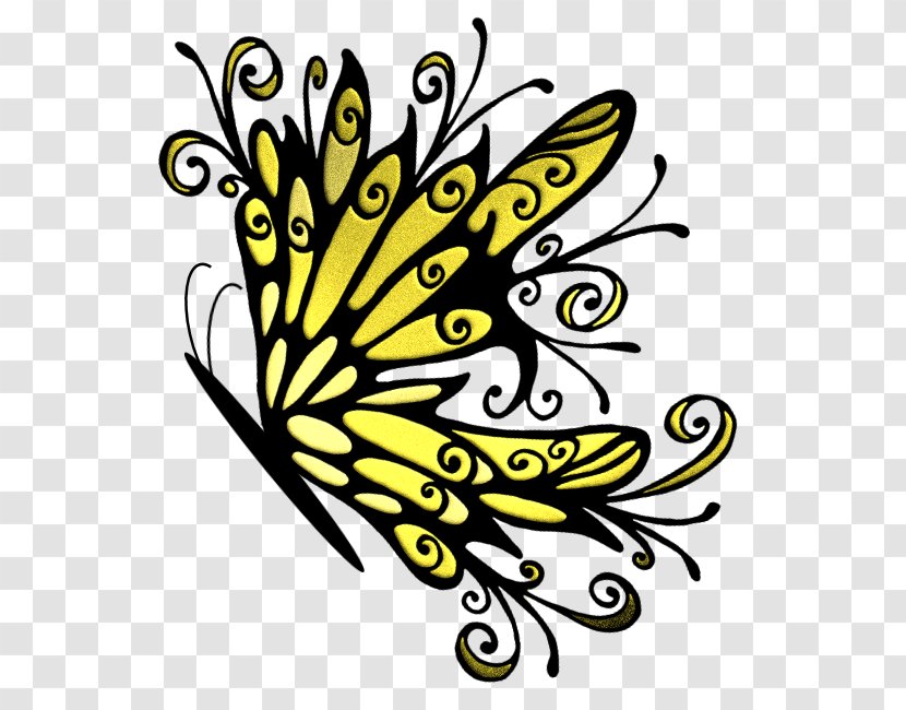 Monarch Butterfly Insect Clip Art - Symmetry - Golden Transparent PNG