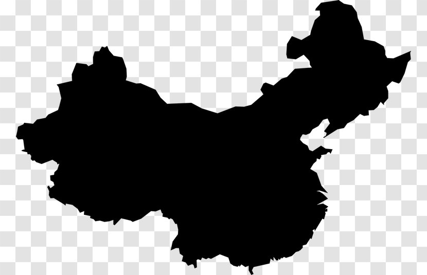 Flag Of China World Map - Silhouette Transparent PNG