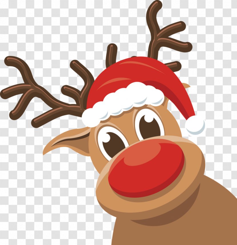 Rudolph Santa Claus Reindeer Christmas Day Music - The Rednosed - In July Cartoon Transparent PNG