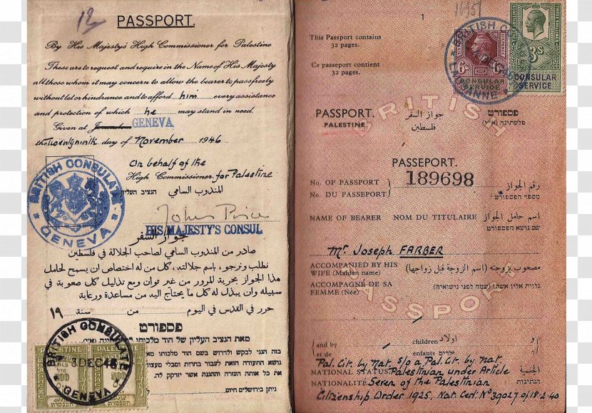 Identity Document Palestinian Authority Passport - Palestinians Transparent PNG