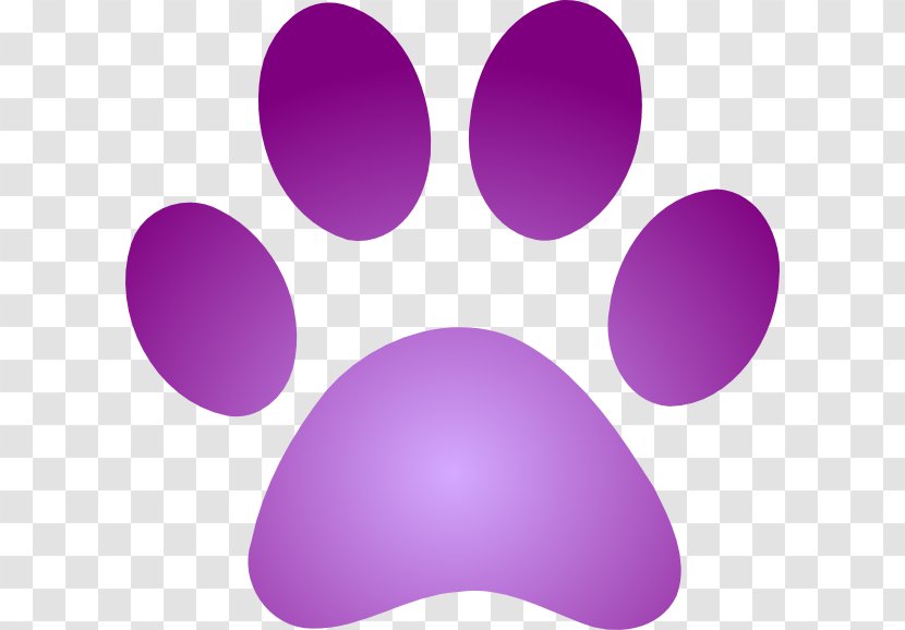 Bulldog Tiger Paw Clemson University Clip Art - Lilac - Paws Transparent PNG