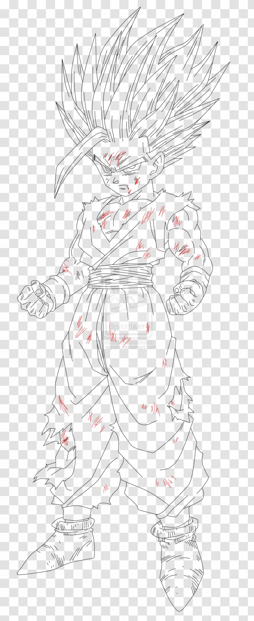 Gohan Cell Coloring Book Super Saiyan Image - Tree - Dragon Ball Transparent PNG