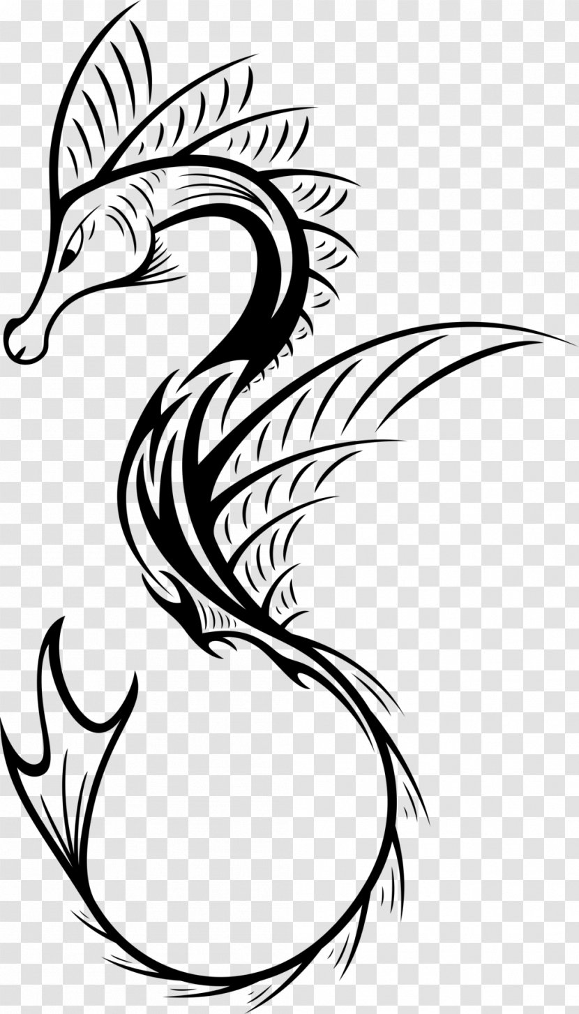 Tattoo Henna Idea Drawing Seahorse - Bird Transparent PNG