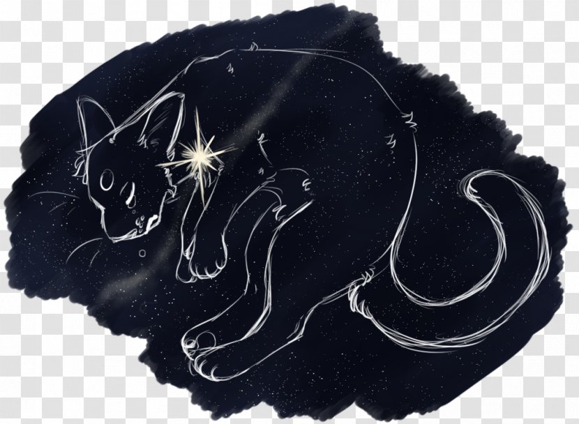 White Animal Black M Font - Floating Stars Transparent PNG