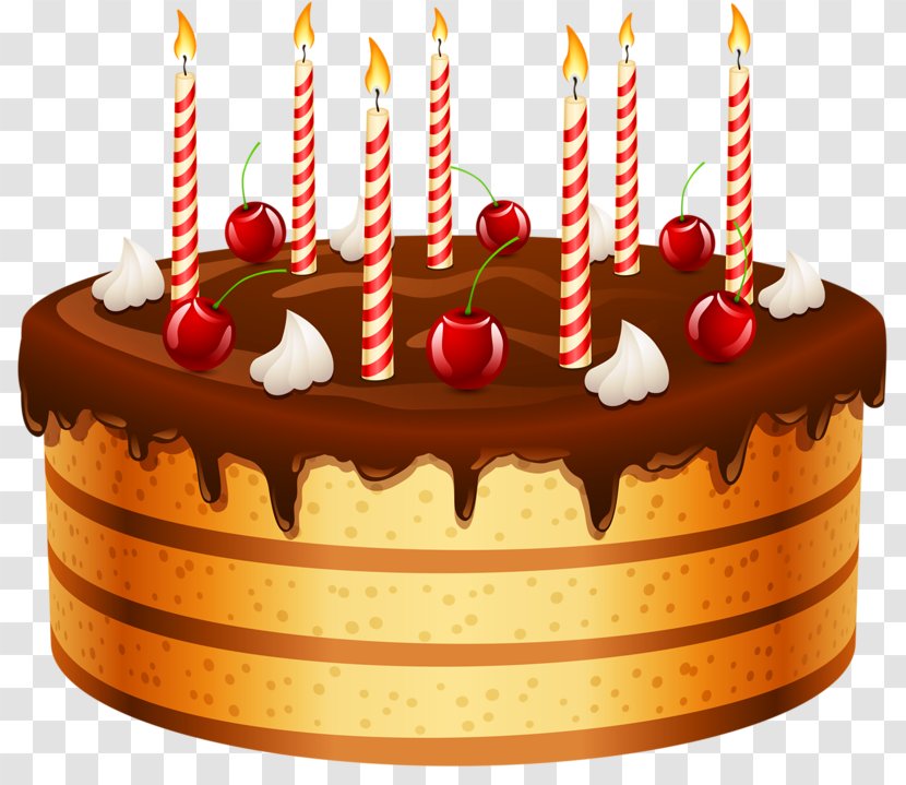 Birthday Cake Chocolate Icing Cupcake - Royaltyfree Transparent PNG